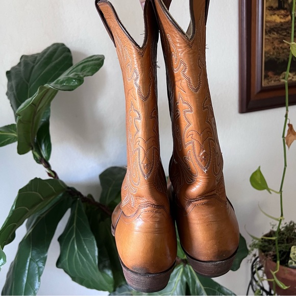 Justin Boots Tan Butterscotch 13” 1636 Cowboy Boots size 9 - Picture 6 of 12